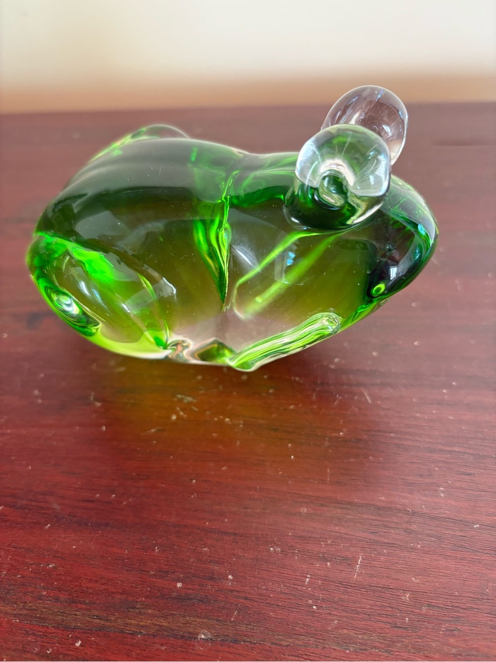 Glass Frog Paperweight